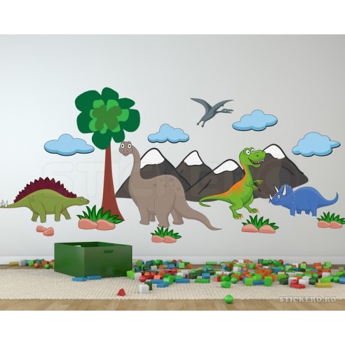 Dino Land - Sticker cu dinozauri pentru copii