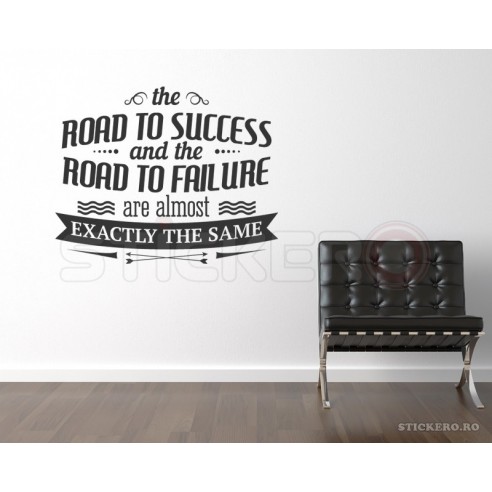 Road to Success - sticker mesaj motivational